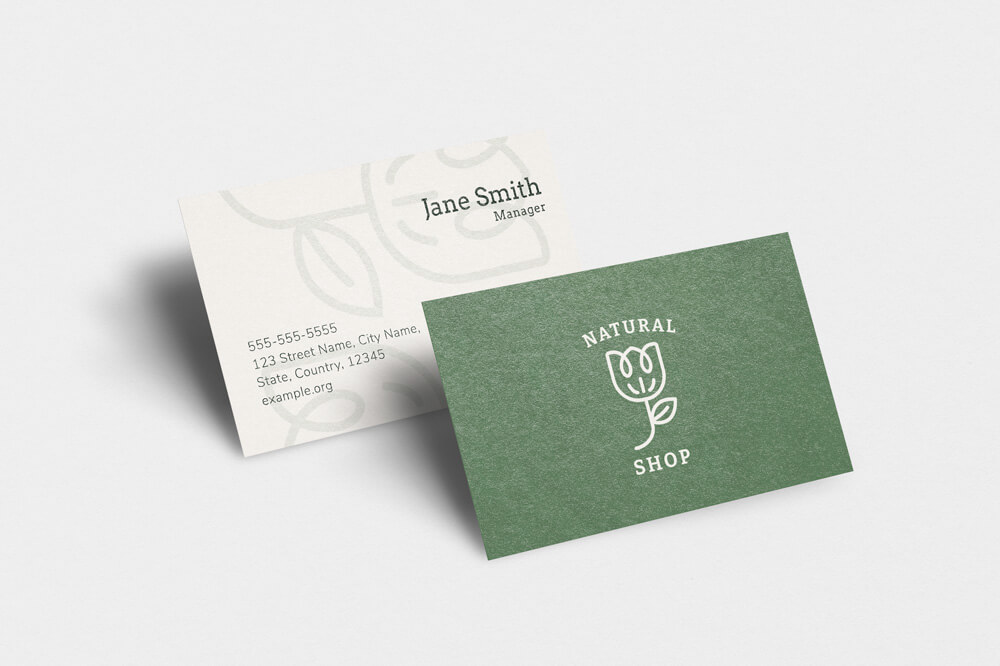 A mockup of what your business cards could look like