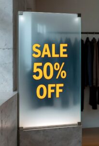 Custom vinyl signage in Utah County